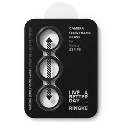 VETRO PROTETTIVO IN VETRO TEMPERATO PER LENTE DELLA FOTOCAMERA RINGKE CAMERA FRAME PROTECTOR 2-PACK GALAXY S4 FE NERO