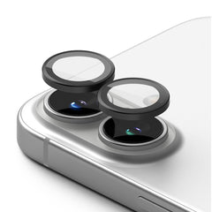 VETRO PROTETTIVO IN VETRO TEMPERATO PER L'OBIETTIVO DELLA FOTOCAMERA SU IPHONE 16 / 16 PLUS RINGKE CAMERA FRAME PROTECTOR 2-PACK NERO