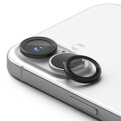 VETRO PROTETTIVO IN VETRO TEMPERATO PER L'OBIETTIVO DELLA FOTOCAMERA SU IPHONE 16 / 16 PLUS RINGKE CAMERA FRAME PROTECTOR 2-PACK NERO