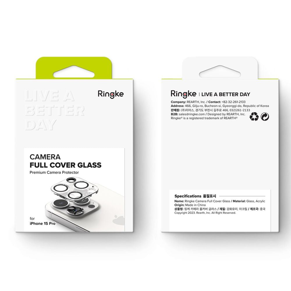 PROTEZIONE PER FOTOCAMERA RINGKE CAMERA PROTECTOR 2-PACK IPHONE 15 PRO TRASPARENTE