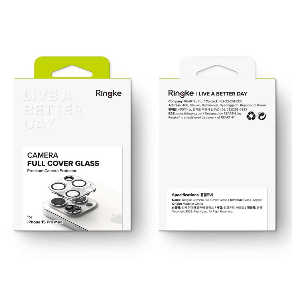 PROTEZIONE PER FOTOCAMERA RINGKE CAMERA PROTECTOR 2-PACK IPHONE 15 PRO MAX TRASPARENTE