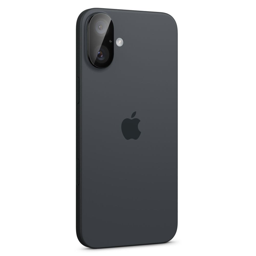 VETRO PROTETTIVO IN VETRO TEMPERATO PER LENTE DELLA FOTOCAMERA SPIGEN OPTIK GLAS.TR CAMERA PROTECTOR 2-PACK IPHONE 16 / 16 PLUS NERO