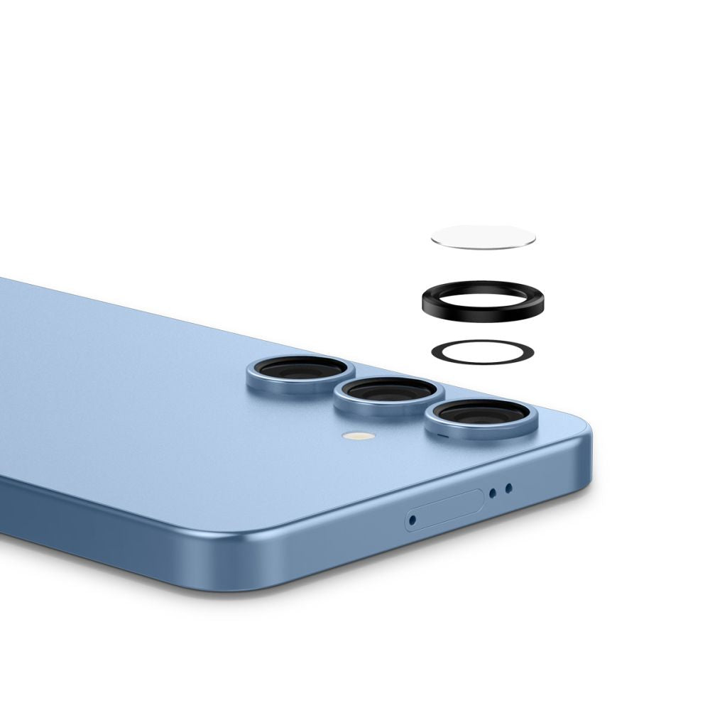 VETRO PROTETTIVO RIGIDO PER LENTE DELLA MACCHINA FOTOGRAFICA SPIGEN OPTIK PRO GLAS.TR "EZ FIT" PROTETTORE PER MACCHINA FOTOGRAFICA 2-PACK GALAXY S25 NERO