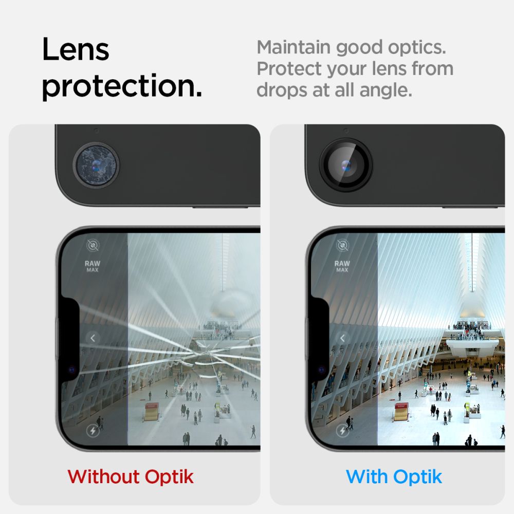 VETRO PROTETTIVO RIGIDO PER LENTE DELLA FOTOCAMERA SPIGEN OPTIK PRO GLAS.TR "EZ FIT" PROTETTORE PER FOTOCAMERA 2-PACK IPHONE 16E NERO