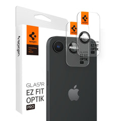 VETRO PROTETTIVO RIGIDO PER LENTE DELLA FOTOCAMERA SPIGEN OPTIK PRO GLAS.TR "EZ FIT" PROTETTORE PER FOTOCAMERA 2-PACK IPHONE 16E NERO