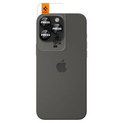 VETRO PROTETTIVO RIGIDO PER LENTE DELLA FOTOCAMERA SPIGEN OPTIK PRO L-SERIES GLAS.TR "EZ FIT" PROTETTORE PER FOTOCAMERA 2-PACK IPHONE 14 PRO / PRO MAX / 15 PRO / PRO MAX / 16 PRO / 16 PRO MAX NERO