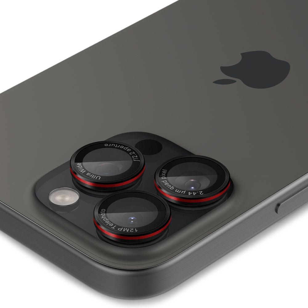 VETRO PROTETTIVO RIGIDO PER LENTE DELLA FOTOCAMERA SPIGEN OPTIK PRO L-SERIES GLAS.TR "EZ FIT" PROTETTORE PER FOTOCAMERA 2-PACK IPHONE 14 PRO / PRO MAX / 15 PRO / PRO MAX / 16 PRO / 16 PRO MAX NERO