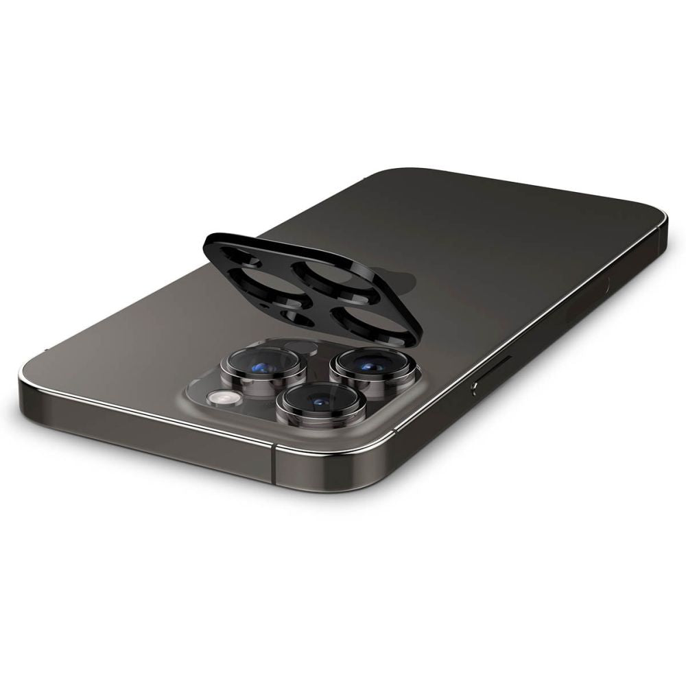 PROTEZIONE PER FOTOCAMERA SPIGEN OPTIK.TR CAMERA PROTECTOR 2-PACK IPHONE 14 PRO / 14 PRO MAX NERO