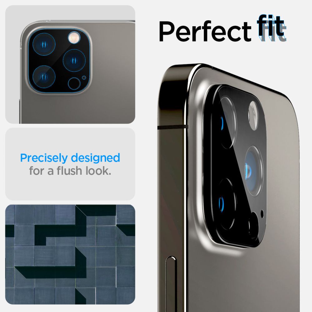 PROTEZIONE PER FOTOCAMERA SPIGEN OPTIK.TR CAMERA PROTECTOR 2-PACK IPHONE 14 PRO / 14 PRO MAX NERO