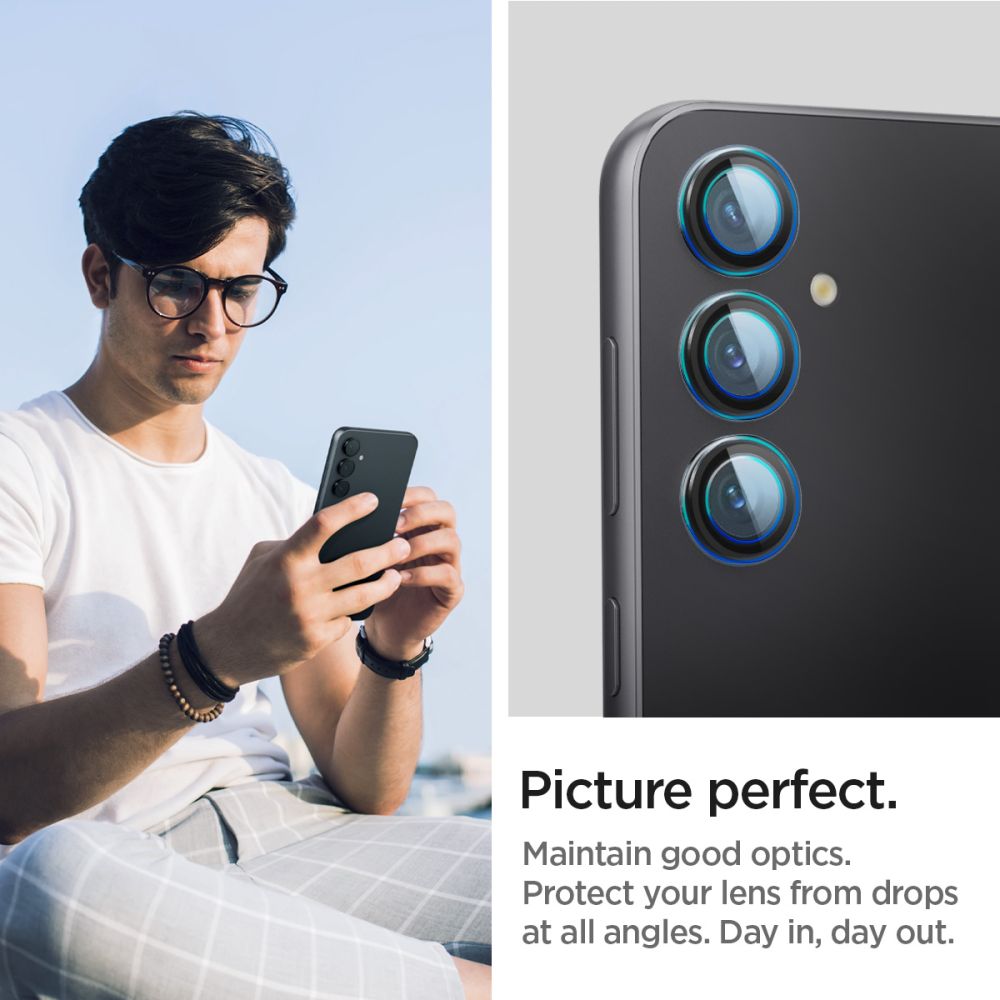 PROTEZIONE PER FOTOCAMERA SPIGEN OPTIK.TR "EZ FIT" CAMERA PROTECTOR 2-PACK GALAXY S23 FE NERO