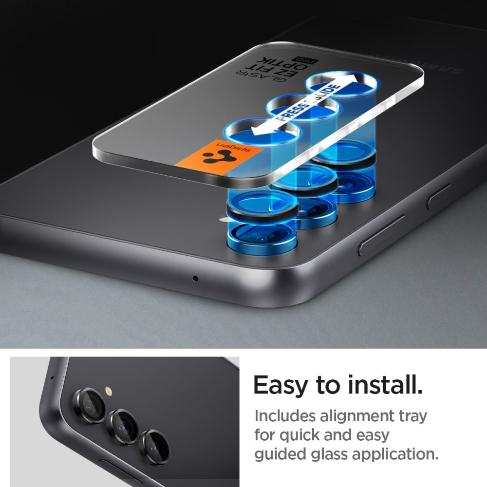 PROTEZIONE PER FOTOCAMERA SPIGEN OPTIK.TR "EZ FIT" CAMERA PROTECTOR 2-PACK GALAXY S23 FE NERO