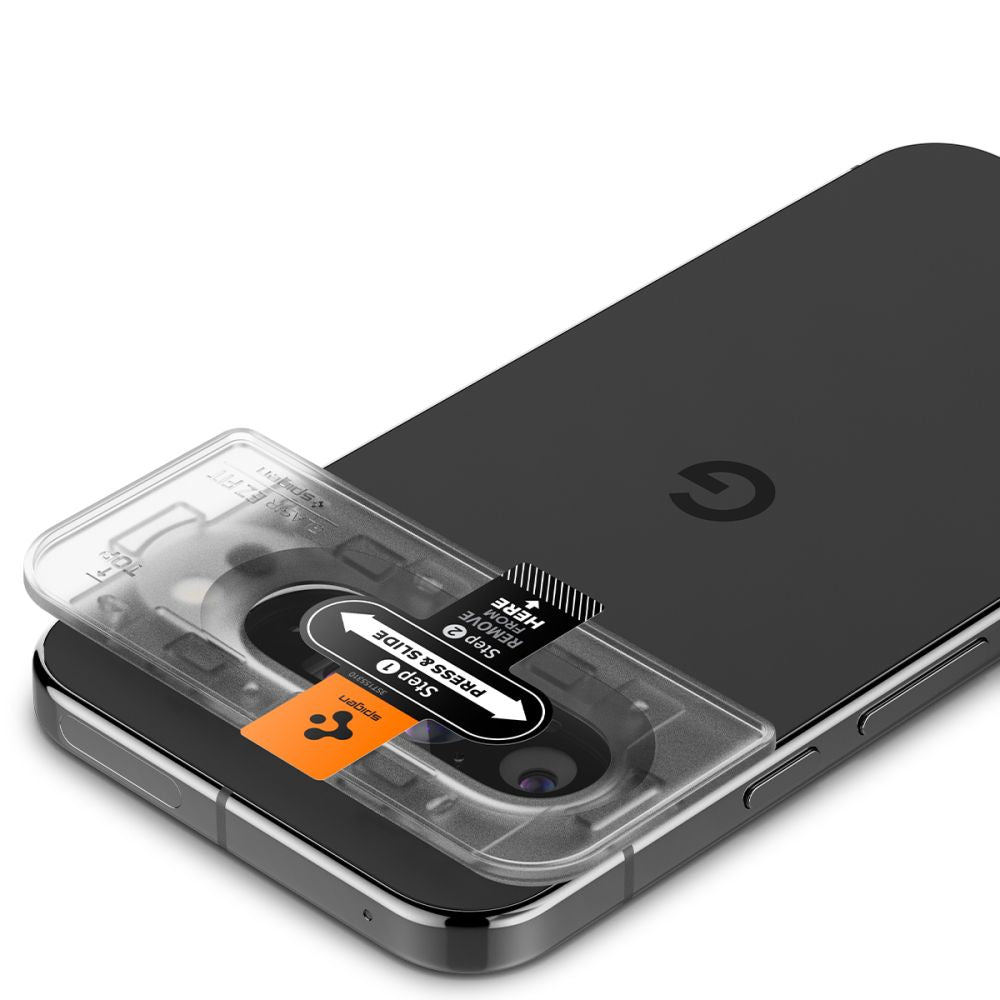 VETRO PROTETTIVO RIGIDO PER LENTE DELLA FOTOCAMERA SPIGEN OPTIK.TR "EZ FIT" PROTETTORE PER FOTOCAMERA 2-PACK GOOGLE PIXEL 9 PRO XL CRISTALLO TRASPARENTE