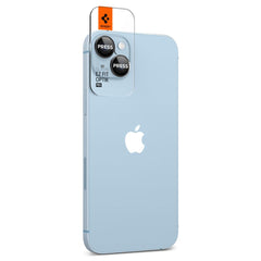 PROTEZIONE PER FOTOCAMERA SPIGEN OPTIK.TR "EZ FIT" CAMERA PROTECTOR 2-PACK IPHONE 14 / 14 PLUS NERO