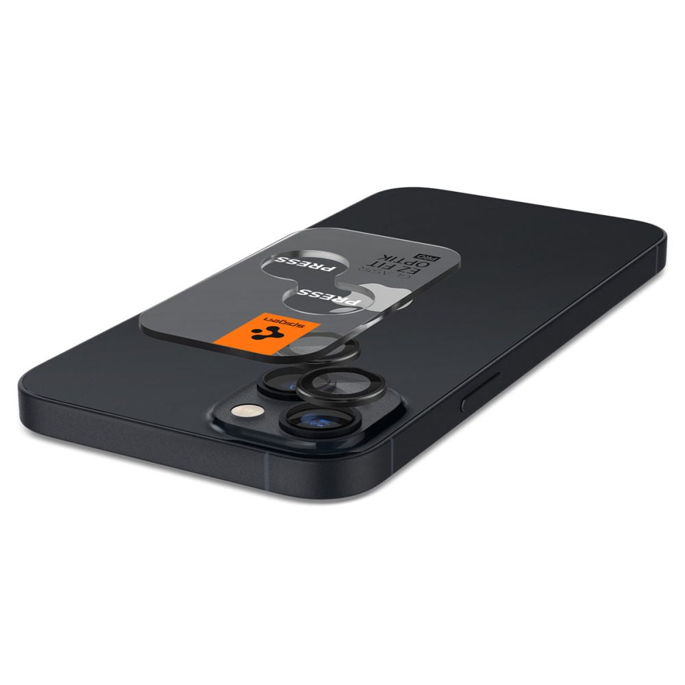 PROTEZIONE PER FOTOCAMERA SPIGEN OPTIK.TR "EZ FIT" CAMERA PROTECTOR 2-PACK IPHONE 14 / 14 PLUS NERO