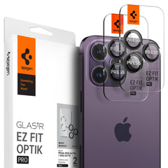 PROTEZIONE PER FOTOCAMERA SPIGEN OPTIK.TR "EZ FIT" CAMERA PROTECTOR 2-PACK IPHONE 14 PRO / 14 PRO MAX NERO