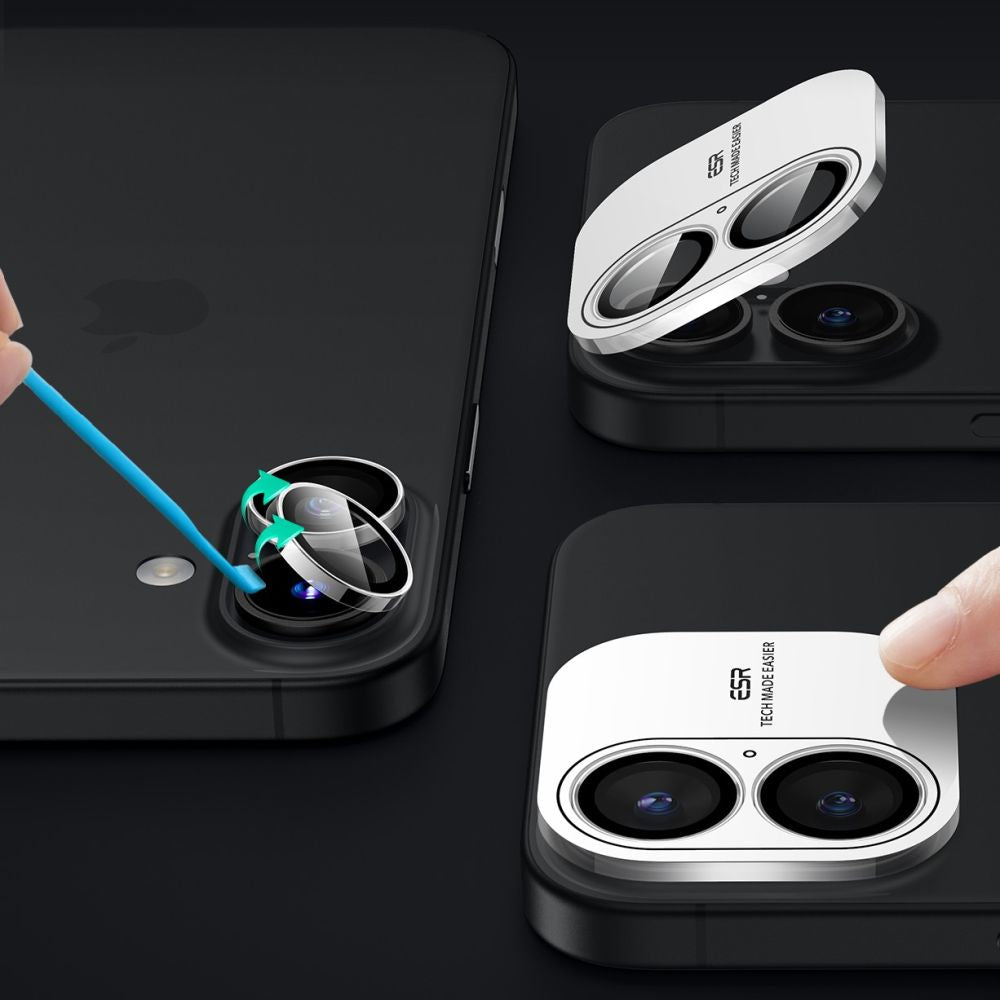 VETRO PROTETTIVO RIGIDO PER LENTE DELLA FOTOCAMERA ESR ARMORITE CAMERA PROTECTOR IPHONE 16 / 16 PLUS TRASPARENTE