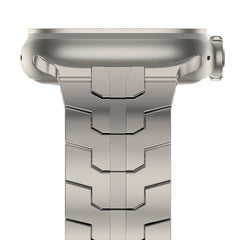 CINTURINO DOOP LINEA IN ACCIAIO INOSSIDABILE PER APPLE WATCH 6 / 7 / 8 / 9 / 10 / SE / ULTRA 1 / 2 (44 / 45 / 46 / 49 MM) TITANIO