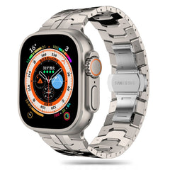 CINTURINO DOOP LINEA IN ACCIAIO INOSSIDABILE PER APPLE WATCH 6 / 7 / 8 / 9 / 10 / SE / ULTRA 1 / 2 (44 / 45 / 46 / 49 MM) TITANIO