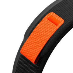 CINTURINO IN NYLON PER GARMIN 26MM FENIX 3 / 5X / 3HR / 5X PLUS / 6X / 6X PRO / 7X HEYBAND NYLON NERO / ARANCIONE