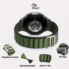 CINTURINO IN NYLON PER GARMIN 26MM FENIX 3 / 5X / 3HR / 5X PLUS / 6X / 6X PRO / 7X HEYBAND NYLON PRO VERDE MILITARE