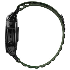 CINTURINO IN NYLON PER GARMIN 26MM FENIX 3 / 5X / 3HR / 5X PLUS / 6X / 6X PRO / 7X HEYBAND NYLON PRO VERDE MILITARE