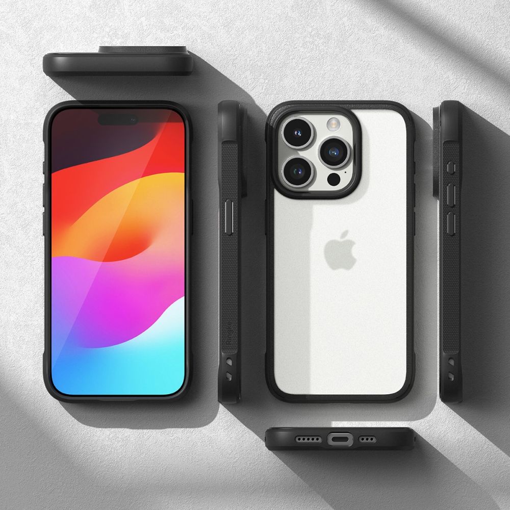 COPERTURA RINGKE FUSION BOLD IPHONE 15 PRO MAX NERO OPACO