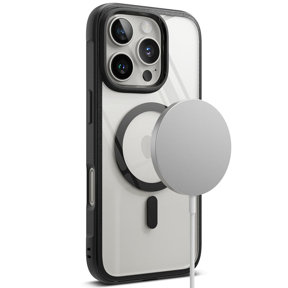 COPERTURA RINGKE FUSION BOLD MAGNETICA MAGSAFE IPHONE 16 PRO NERA
