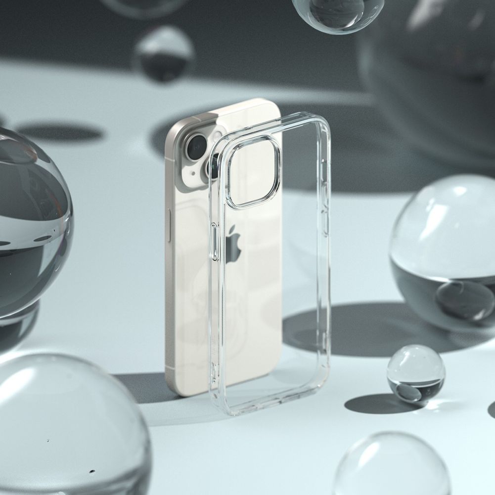 CUSTODIA RINGKE FUSION IPHONE 15 PLUS TRASPARENTE