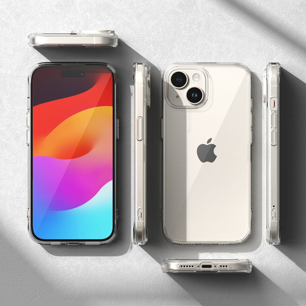 CUSTODIA RINGKE FUSION IPHONE 15 PLUS TRASPARENTE