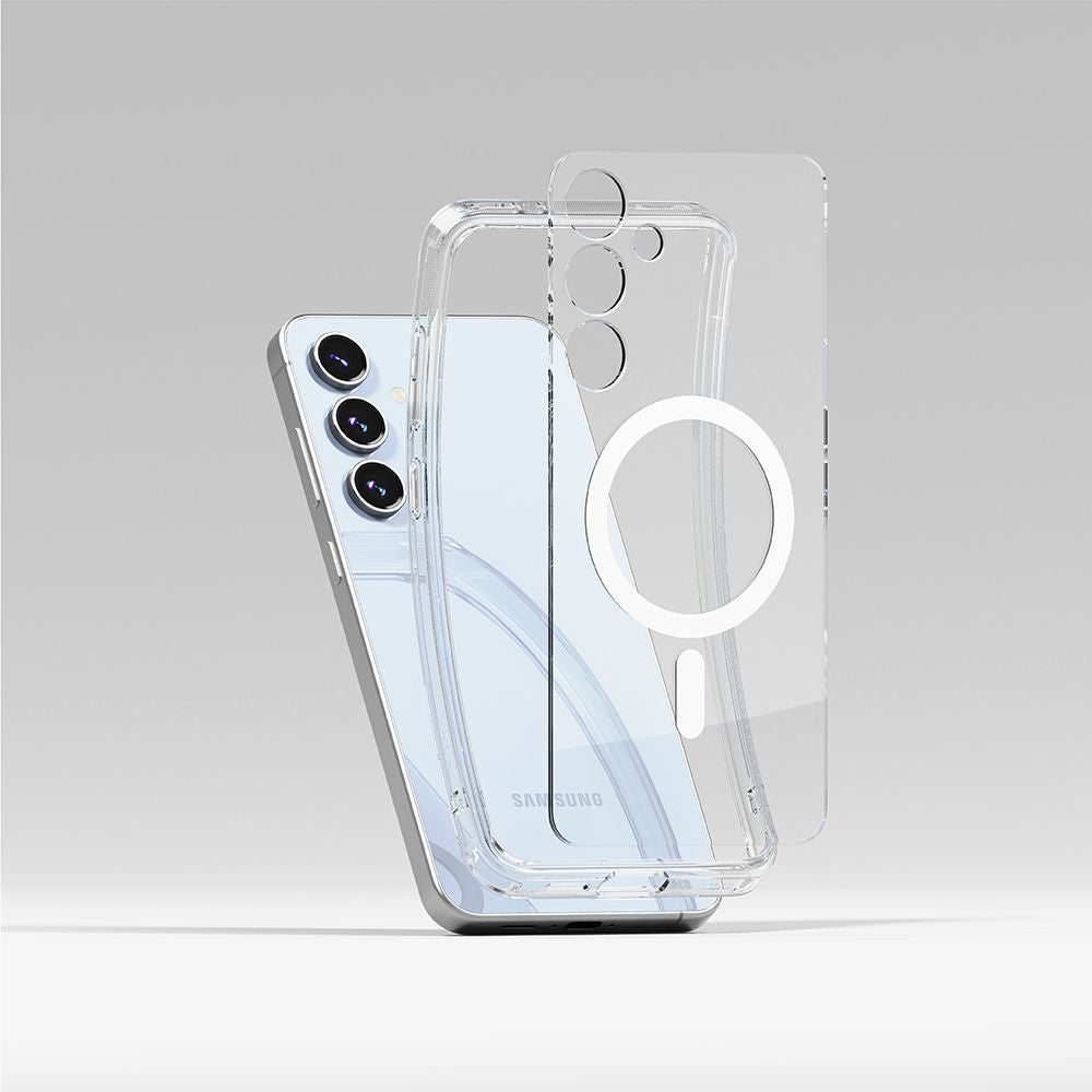 COPERTURA RINGKE FUSION MAGNETICA MAGSAFE GALAXY S24 FE TRASPARENTE