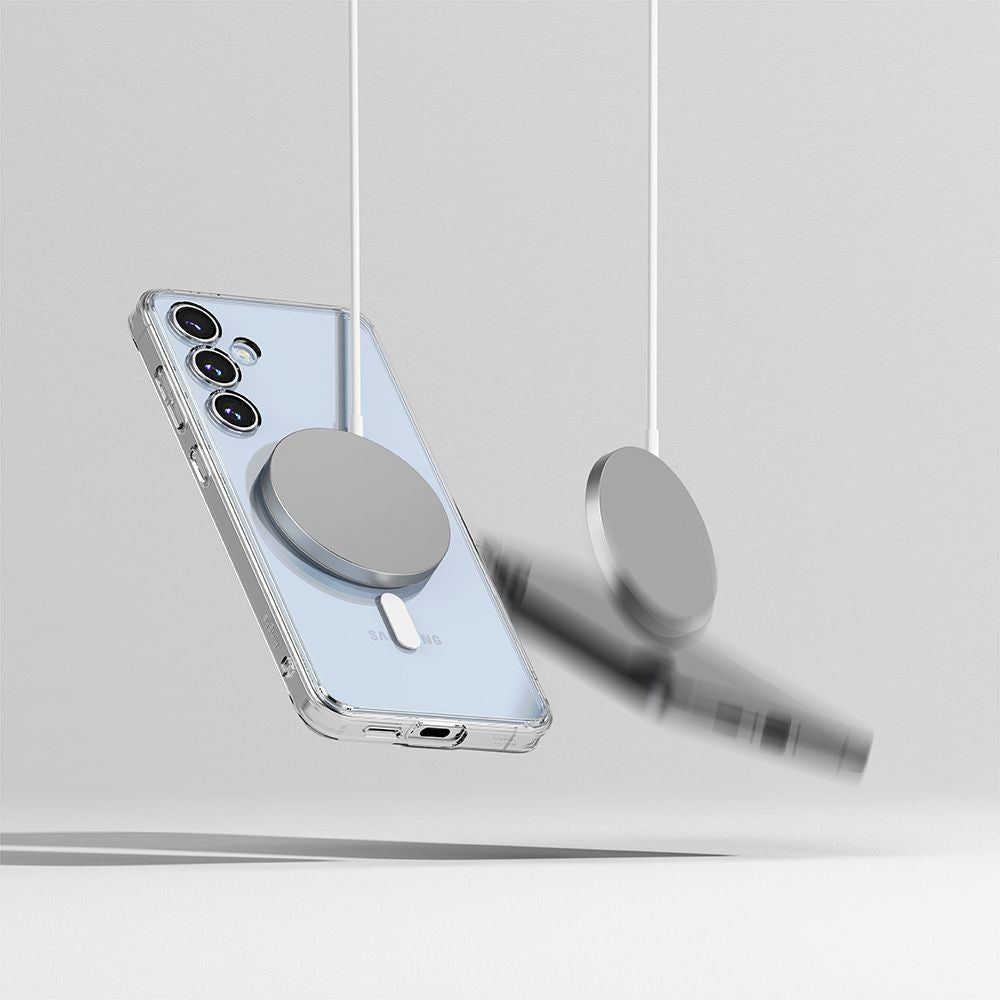 COPERTURA RINGKE FUSION MAGNETICA MAGSAFE GALAXY S24 FE TRASPARENTE