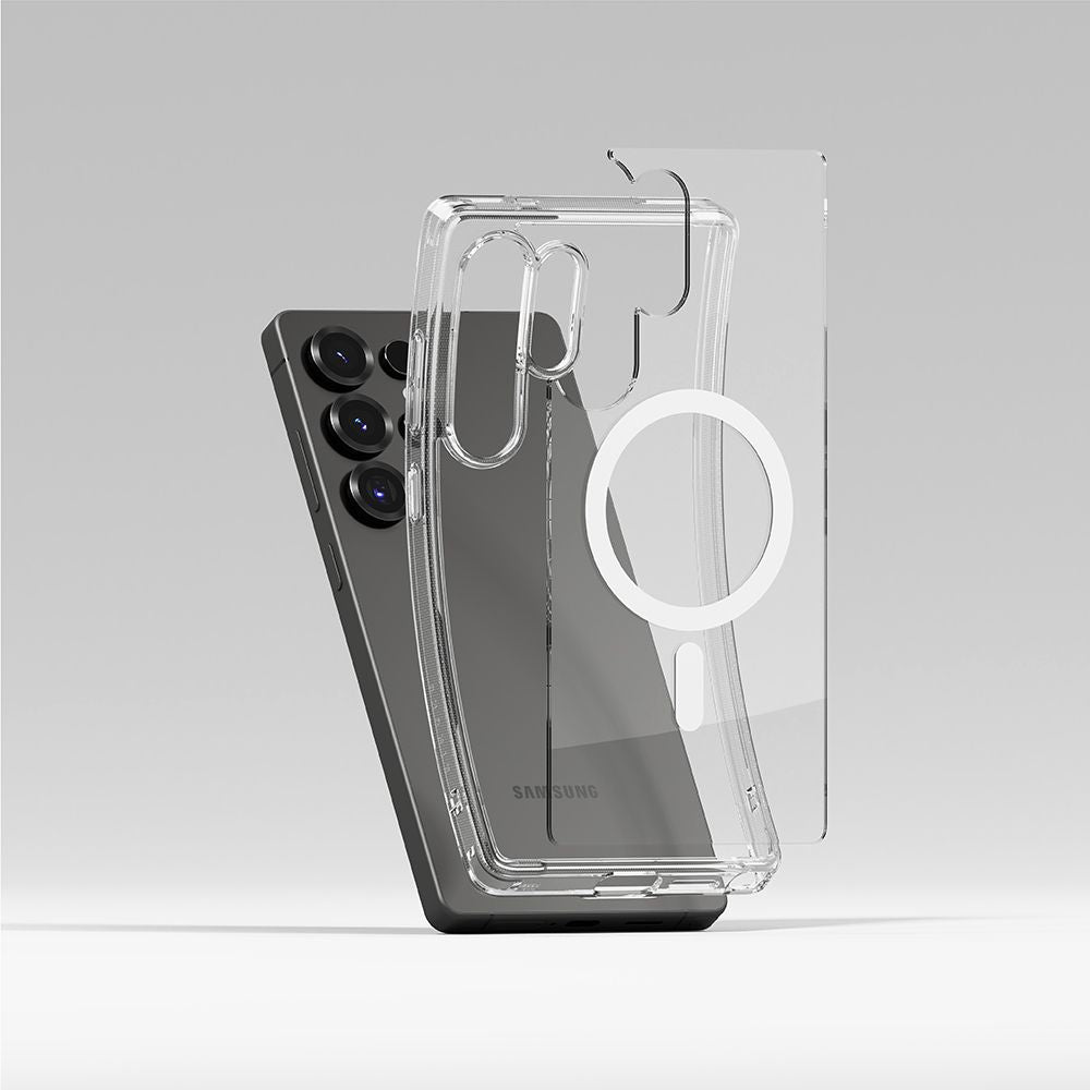 COPERTURA RINGKE FUSION MAGNETICA MAGSAFE GALAXY S25 ULTRA CHIARA