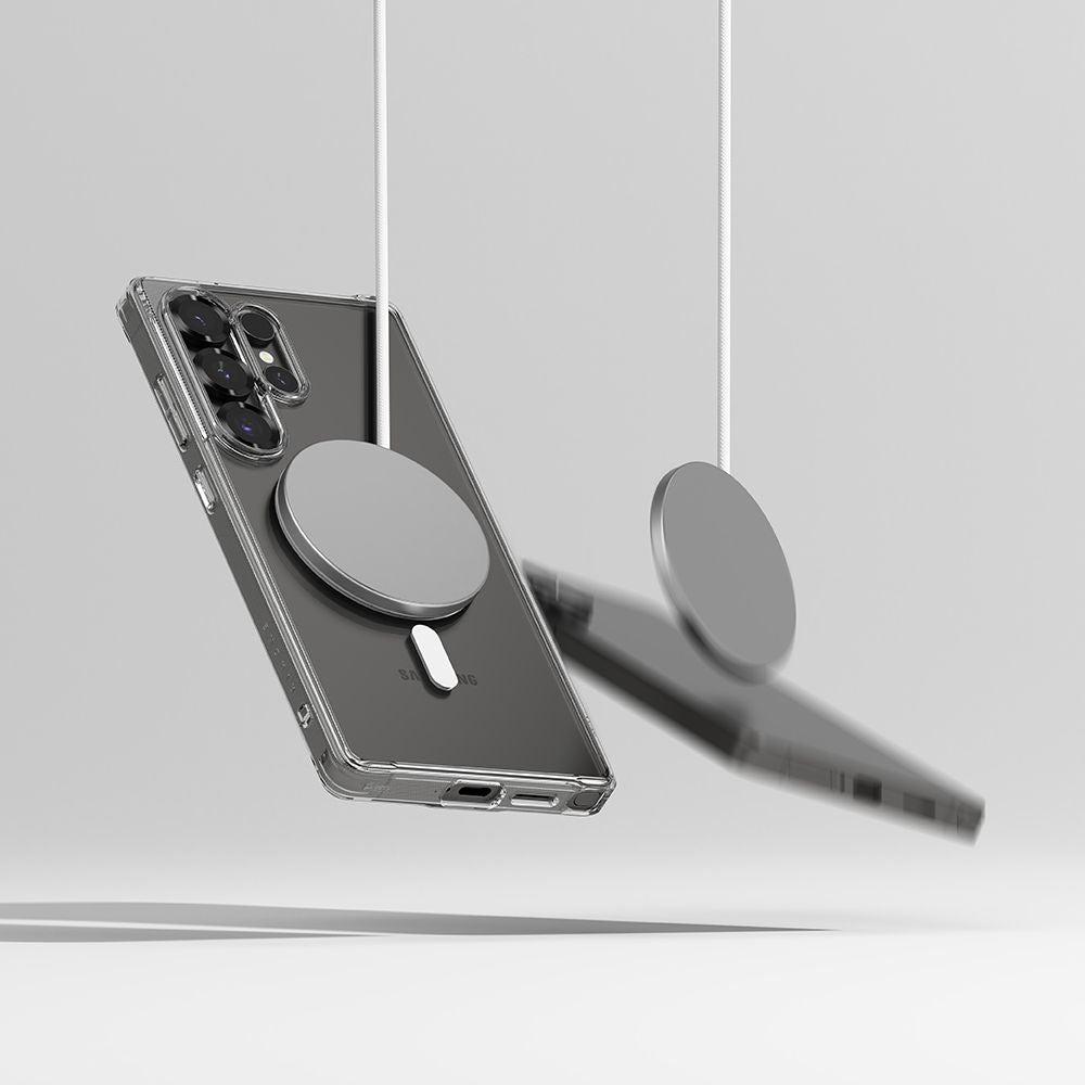 COPERTURA RINGKE FUSION MAGNETICA MAGSAFE GALAXY S25 ULTRA CHIARA