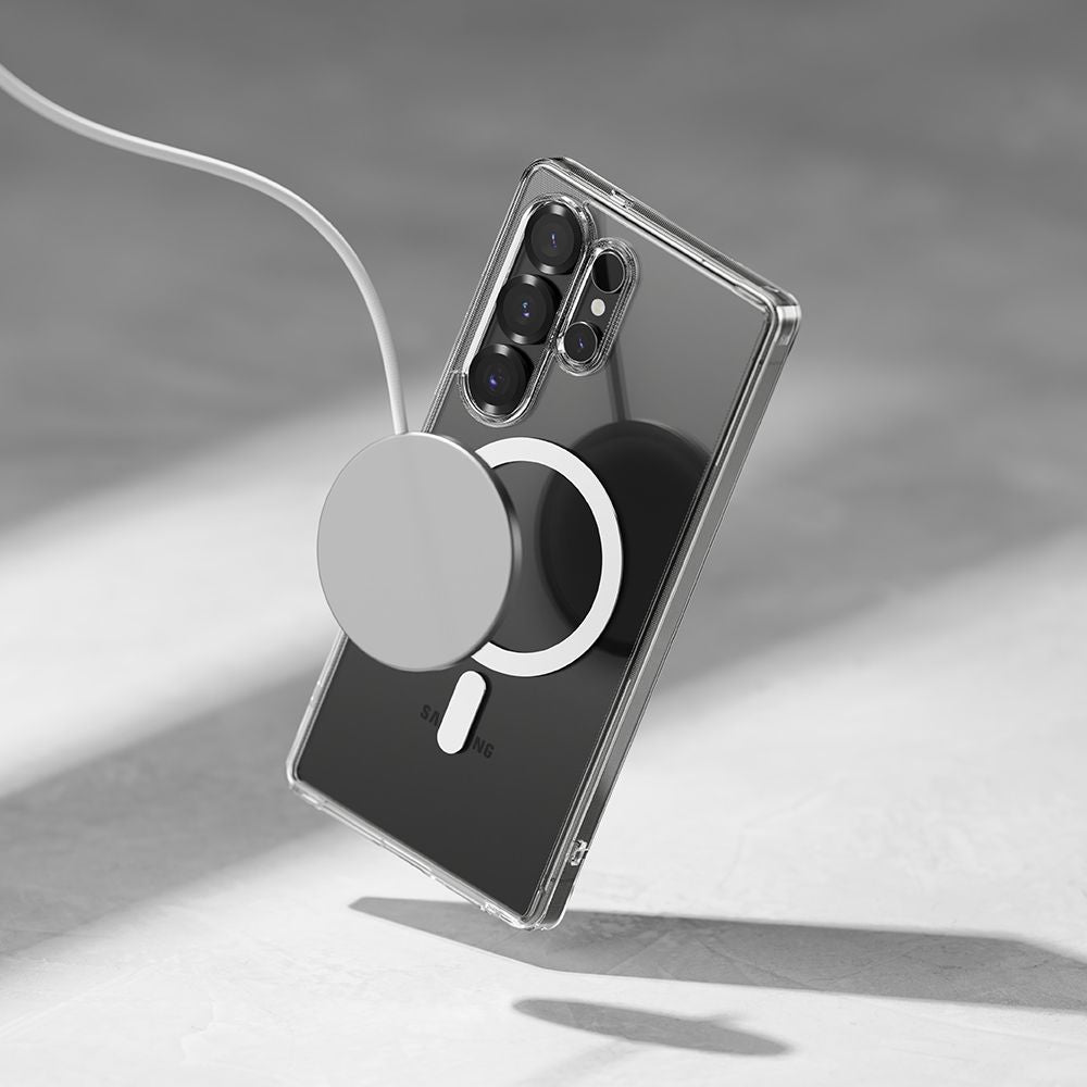 COPERTURA RINGKE FUSION MAGNETICA MAGSAFE GALAXY S25 ULTRA CHIARA