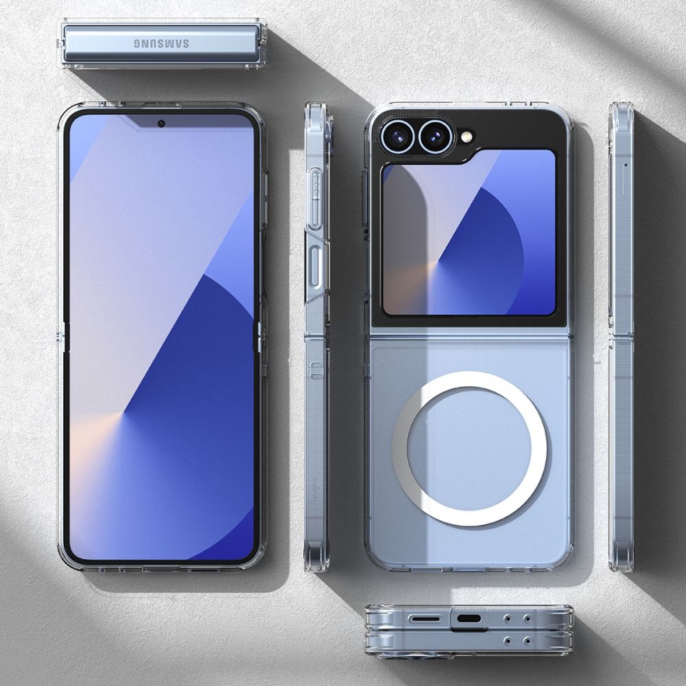 COPERTURA PER GALAXY Z FLIP 6 RINGKE FUSION MAGNETIC MAGSAFE TRASPARENTE
