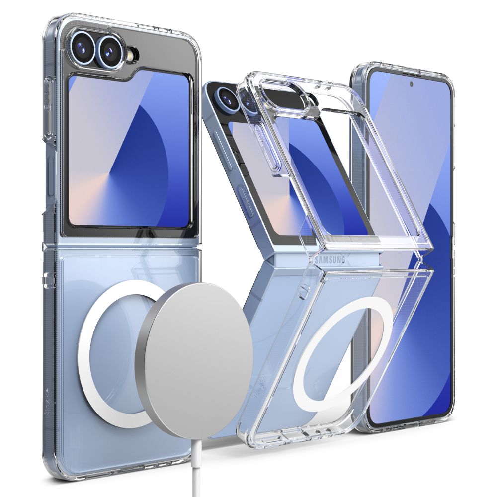COPERTURA PER GALAXY Z FLIP 6 RINGKE FUSION MAGNETIC MAGSAFE TRASPARENTE