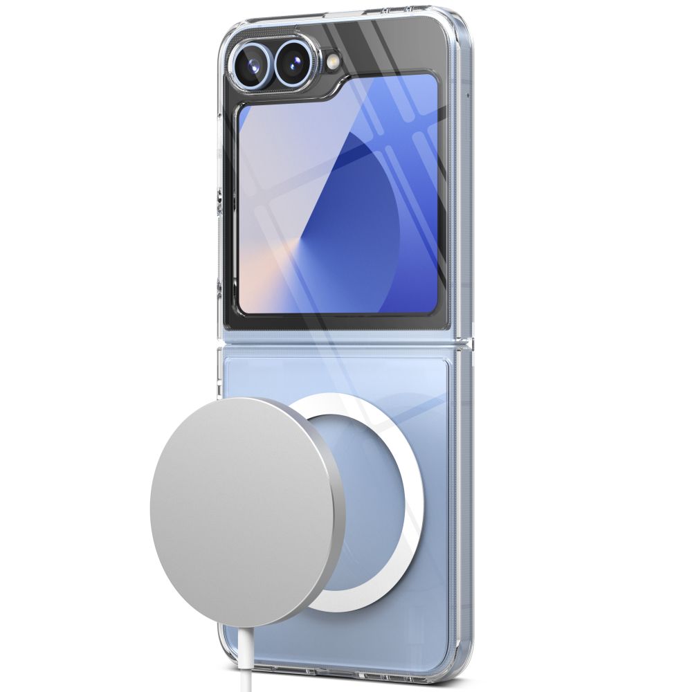COPERTURA PER GALAXY Z FLIP 6 RINGKE FUSION MAGNETIC MAGSAFE TRASPARENTE