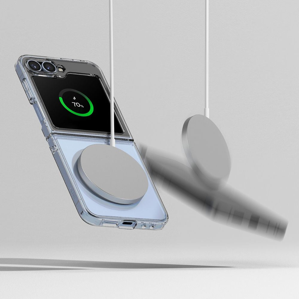 COPERTURA PER GALAXY Z FLIP 6 RINGKE FUSION MAGNETIC MAGSAFE TRASPARENTE