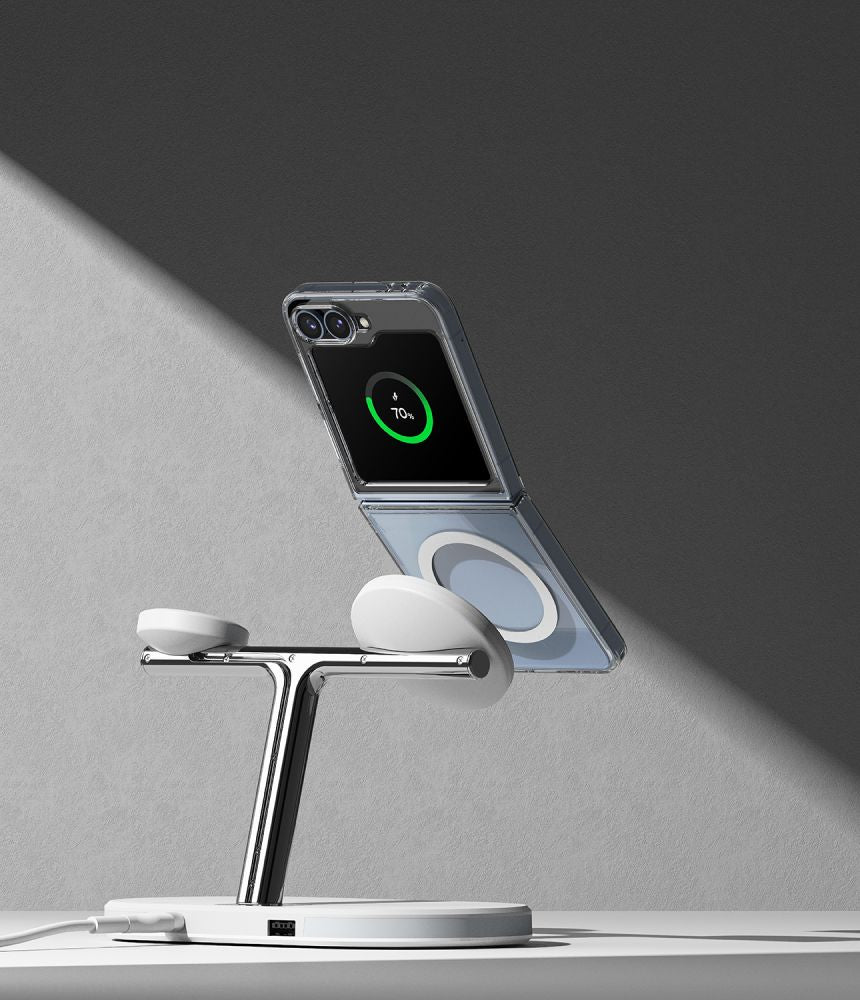 COPERTURA PER GALAXY Z FLIP 6 RINGKE FUSION MAGNETIC MAGSAFE TRASPARENTE