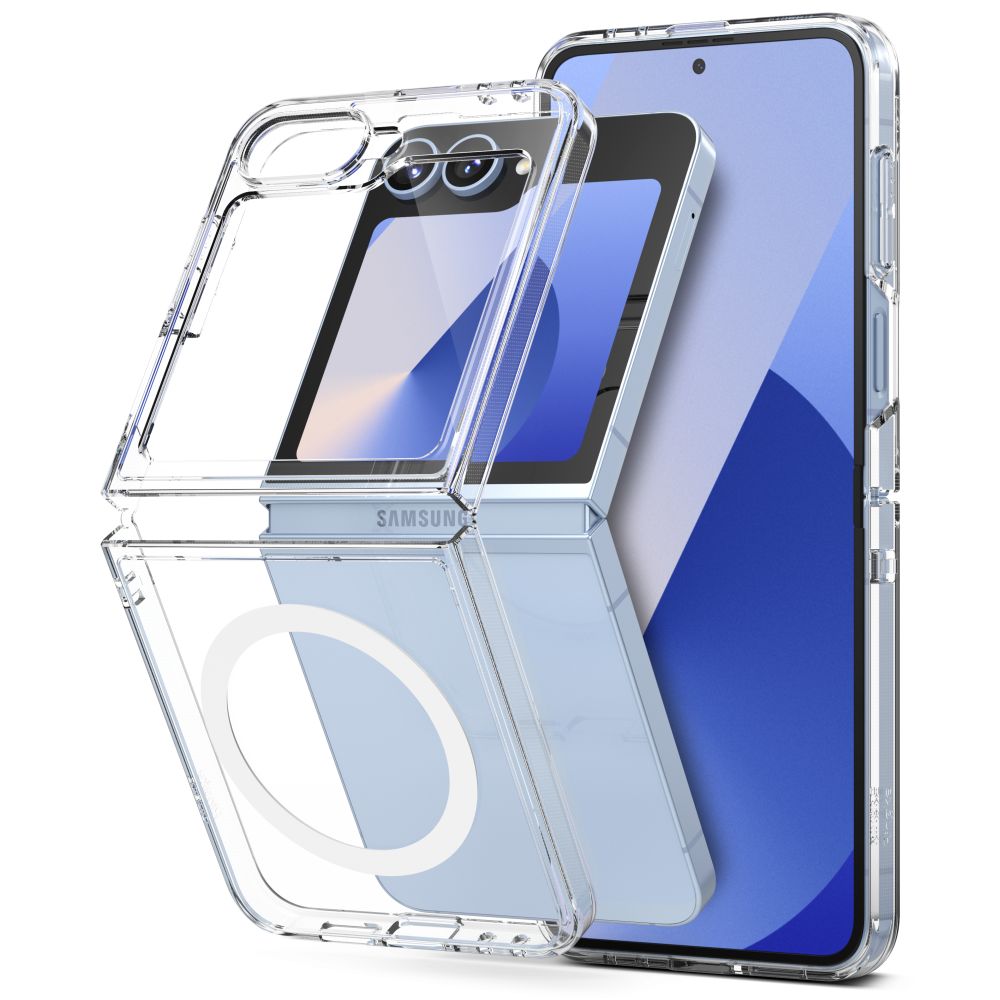 COPERTURA PER GALAXY Z FLIP 6 RINGKE FUSION MAGNETIC MAGSAFE TRASPARENTE