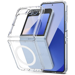 COPERTURA PER GALAXY Z FLIP 6 RINGKE FUSION MAGNETIC MAGSAFE TRASPARENTE