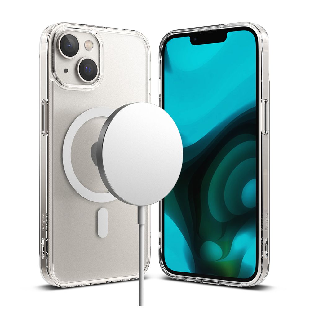 COPERTURA RINGKE FUSION MAGNETICA MAGSAFE IPHONE 14 PLUS TRASPARENTE OPACA