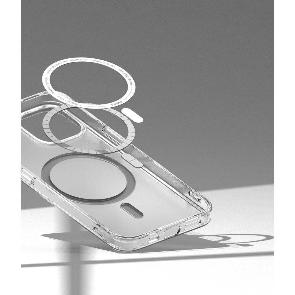 COPERTURA RINGKE FUSION MAGNETICA MAGSAFE IPHONE 14 PLUS TRASPARENTE OPACA