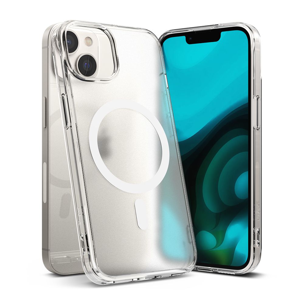 COPERTURA RINGKE FUSION MAGNETICA MAGSAFE IPHONE 14 PLUS TRASPARENTE OPACA