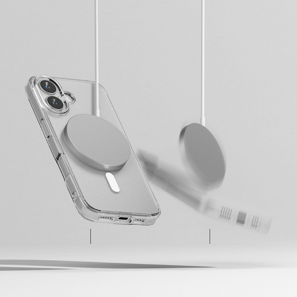 COPERTURA RINGKE FUSION MAGNETICA MAGSAFE IPHONE 16 TRASPARENTE OPACA