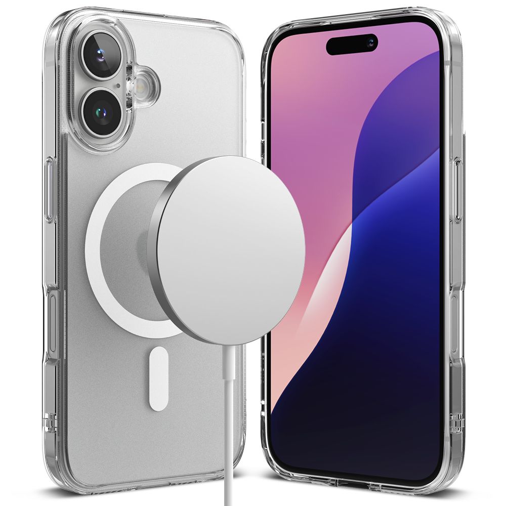 COPERTURA RINGKE FUSION MAGNETICA MAGSAFE IPHONE 16 TRASPARENTE OPACA