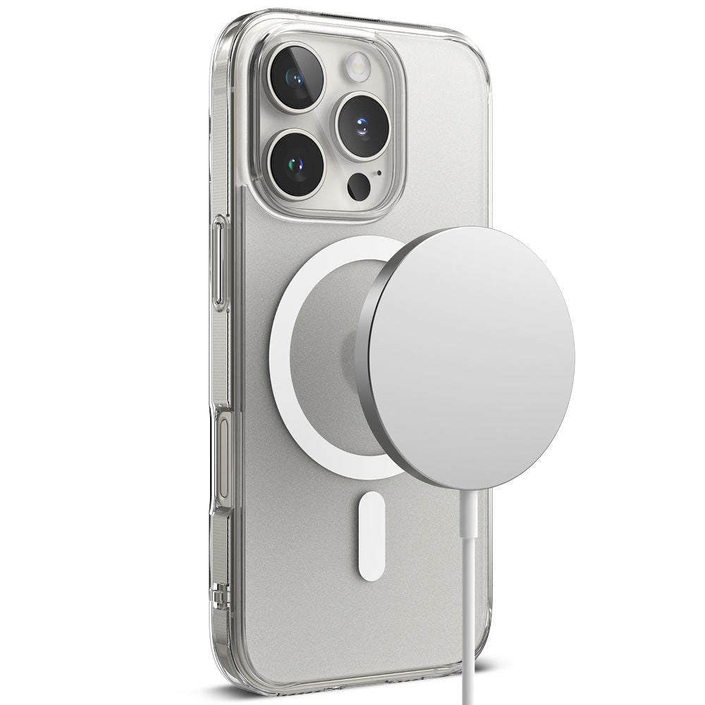 COPERTURA RINGKE FUSION MAGNETICA MAGSAFE IPHONE 16 PRO TRASPARENTE OPACA