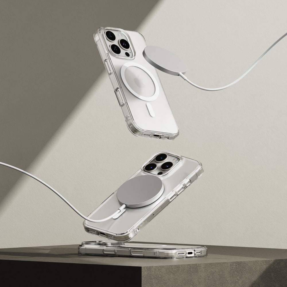 COPERTURA RINGKE FUSION MAGNETICA MAGSAFE IPHONE 16 PRO TRASPARENTE OPACA