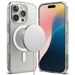 COPERTURA RINGKE FUSION MAGNETICA MAGSAFE IPHONE 16 PRO TRASPARENTE OPACA