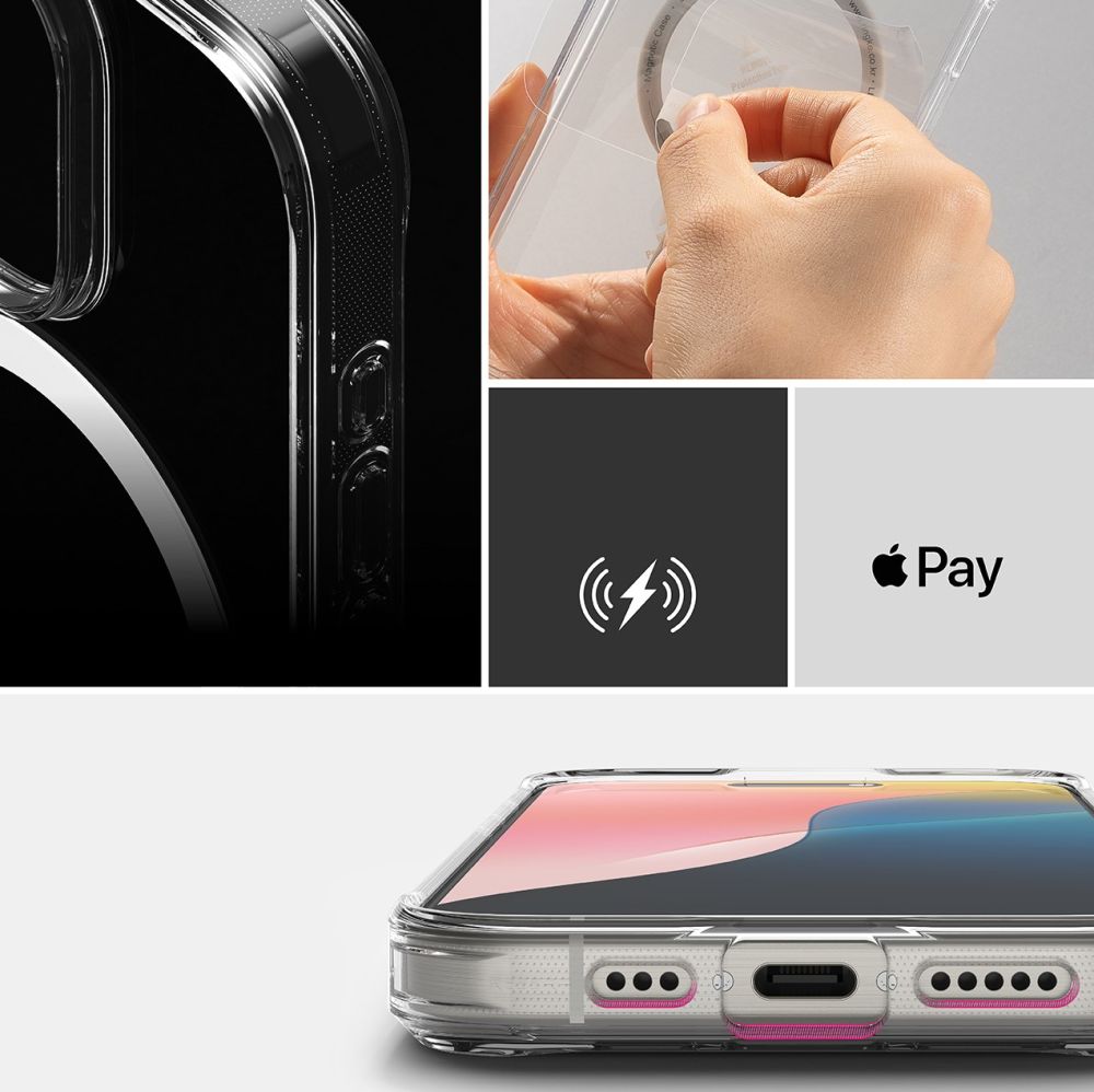 COPERTURA RINGKE FUSION MAGNETICA MAGSAFE IPHONE 16 PRO MAX TRASPARENTE